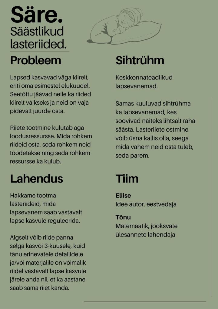 säre one-pager